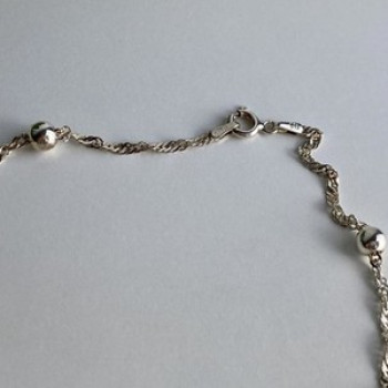 925 Sterling Silver Necklace Italy 17.7 In