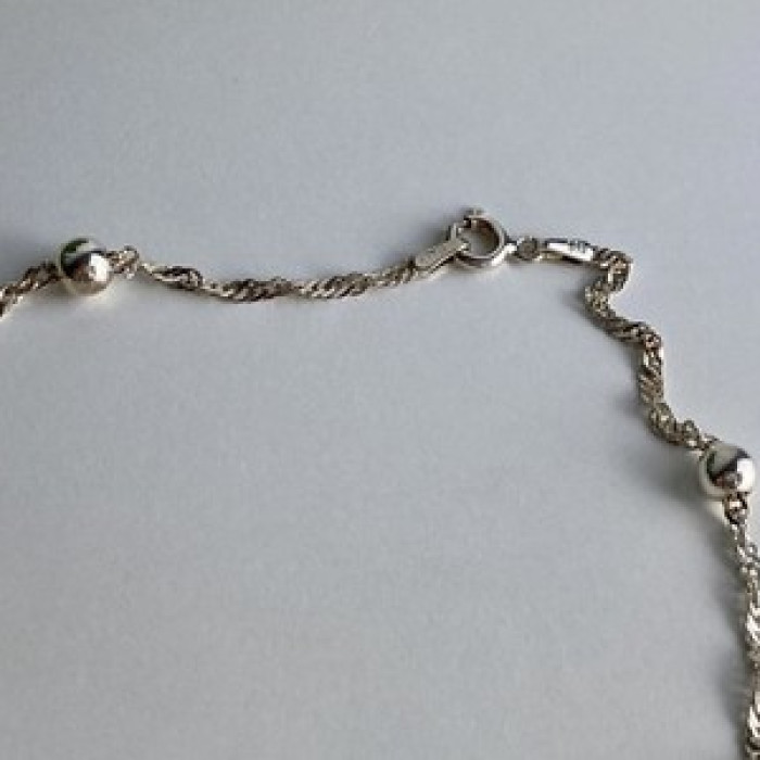 925 Sterling Silver Necklace Italy 17.7 In