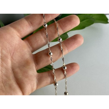 925 Sterling Silver Necklace Italy 17.7 In