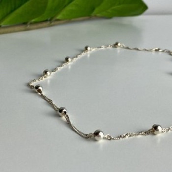 925 Sterling Silver Necklace Italy 17.7 In