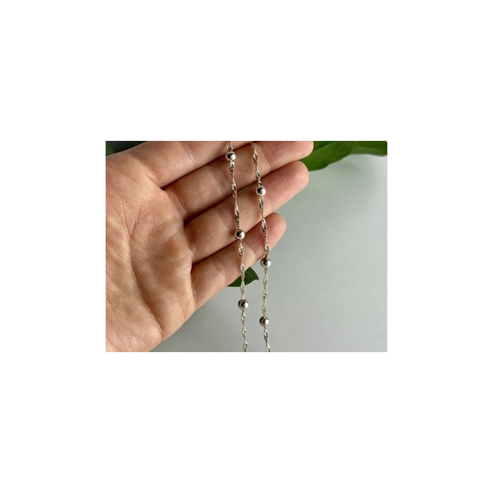 925 Sterling Silver Necklace Italy 17.7 In