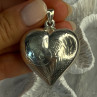 925 Sterling Silver Heart Locket Pendant Length 2 Inch