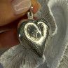 925 Sterling Silver Heart Locket Pendant Length 2 Inch
