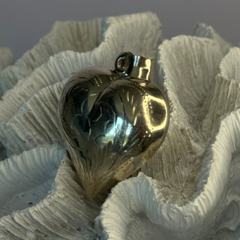 925 Sterling Silver Heart Locket Pendant Length 2 Inch
