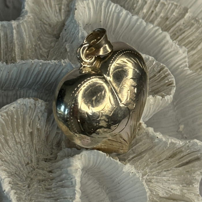 925 Sterling Silver Heart Locket Pendant Length 2 Inch