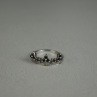 925 Sterling Silver Black Nephrite & Colorless Topaz 