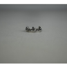 925 Sterling Silver Black Nephrite & Colorless Topaz 