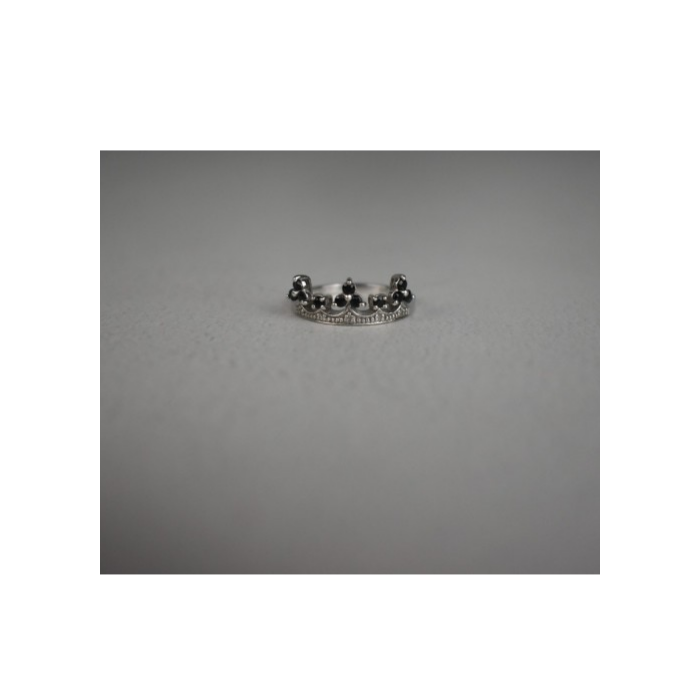 925 Sterling Silver Black Nephrite & Colorless Topaz 