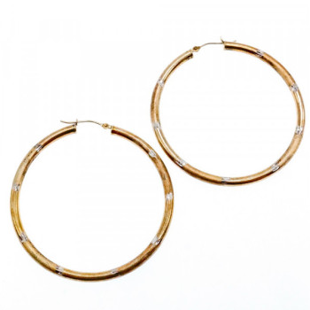 925 Sterling Silver Gold Plated (10K) Hoop Earrings