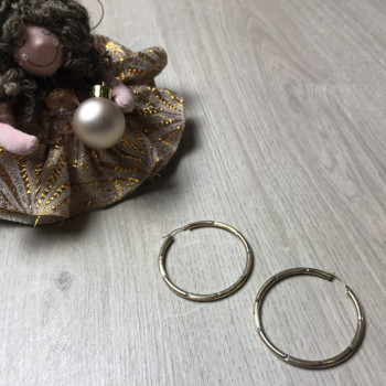 925 Sterling Silver Gold Plated (10K) Hoop Earrings
