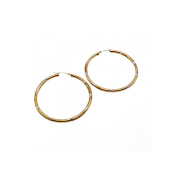 925 Sterling Silver Gold Plated (10k) Hoop Earrings