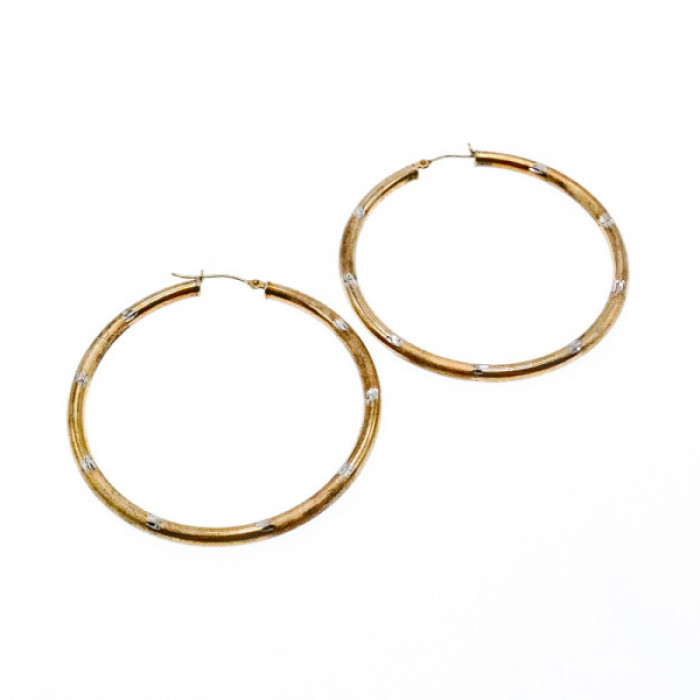 925 Sterling Silver Gold Plated (10K) Hoop Earrings