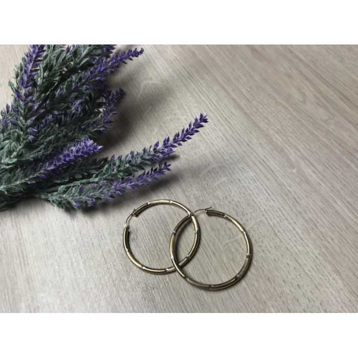 925 Sterling Silver Gold Plated (10k) Hoop Earrings