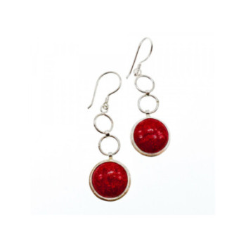 925 Sterling Silver Red Jasper Earrings