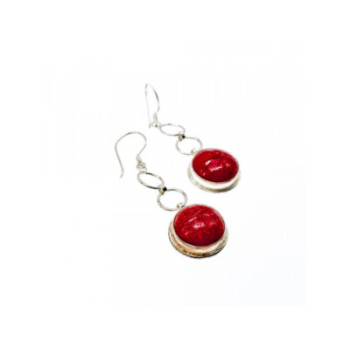 925 Sterling Silver Red Jasper Earrings