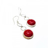 925 Sterling Silver Red Jasper Earrings