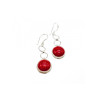 925 Sterling Silver Red Jasper Earrings