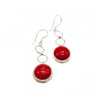 925 Sterling Silver Red Jasper Earrings