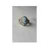 925 Sterling Silver Blue Spinel Openwork Ring Size 8.5