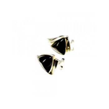925 STERLING SILVER BLACK NEPHRITE EARRINGS