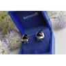925 STERLING SILVER BLACK NEPHRITE EARRINGS