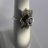 925 Sterling Silver Amethyst & Marcasite Ring Size 5