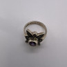 925 Sterling Silver Amethyst & Marcasite Ring Size 5