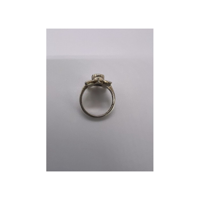 925 Sterling Silver Amethyst & Marcasite Ring Size 5