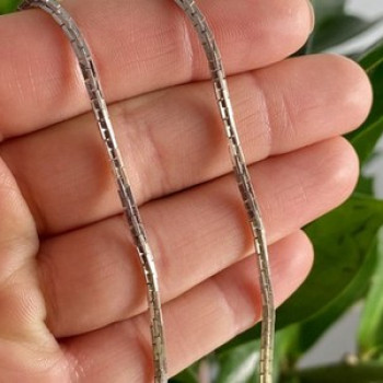 925 Sterling Silver Chain Necklace 16.5 in