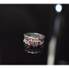 925 Sterling Silver Pink Topaz & Amethyst Ring Size 6.5