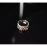 925 Sterling Silver Pink Topaz & Amethyst Ring Size 6.5