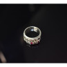 925 Sterling Silver Pink Topaz & Amethyst Ring Size 6.5