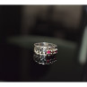 925 Sterling Silver Pink Topaz & Amethyst Ring Size 6.5