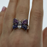 925 Sterling Silver White Topaz, Spinel & Tourmaline 