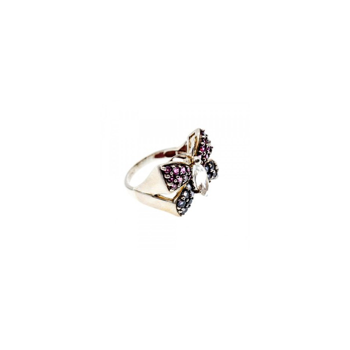 925 Sterling Silver White Topaz, Spinel & Tourmaline 