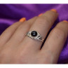 925 Sterling Silver Star Sapphire Ring Size 8
