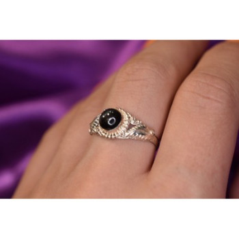 925 Sterling Silver Star Sapphire Ring Size 8