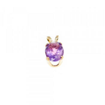 14K Yellow Gold Amethyst Pendant
