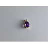 14K YELLOW GOLD AMETHYST PENDANT