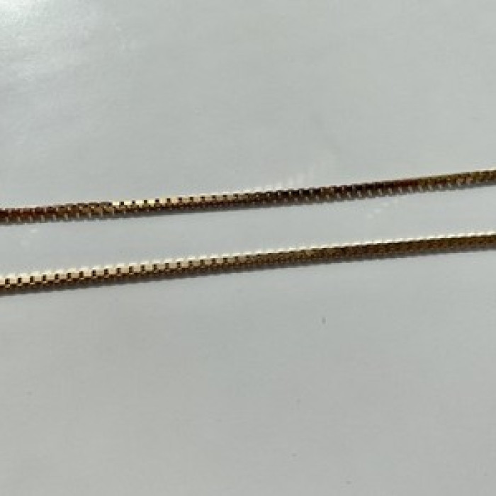 925 Sterling Silver Gold Plated Chain Italy 23.6 In