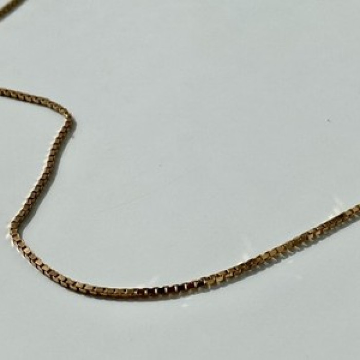 925 Sterling Silver Gold Plated Chain Italy 23.6 In