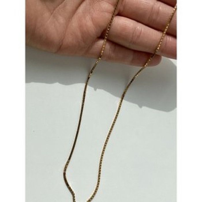 925 Sterling Silver Gold Plated Chain Italy 23.6 In