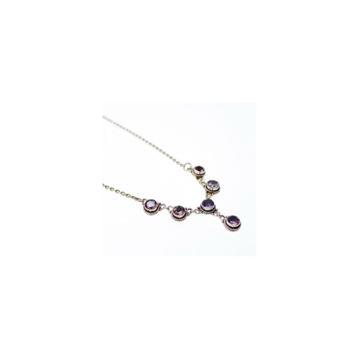 925 STERLING SILVER AMETHYST NECKLACE