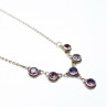 925 Sterling Silver Amethyst Necklace
