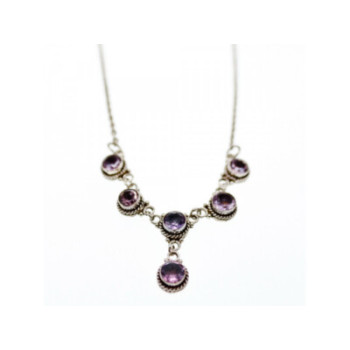 925 STERLING SILVER AMETHYST NECKLACE