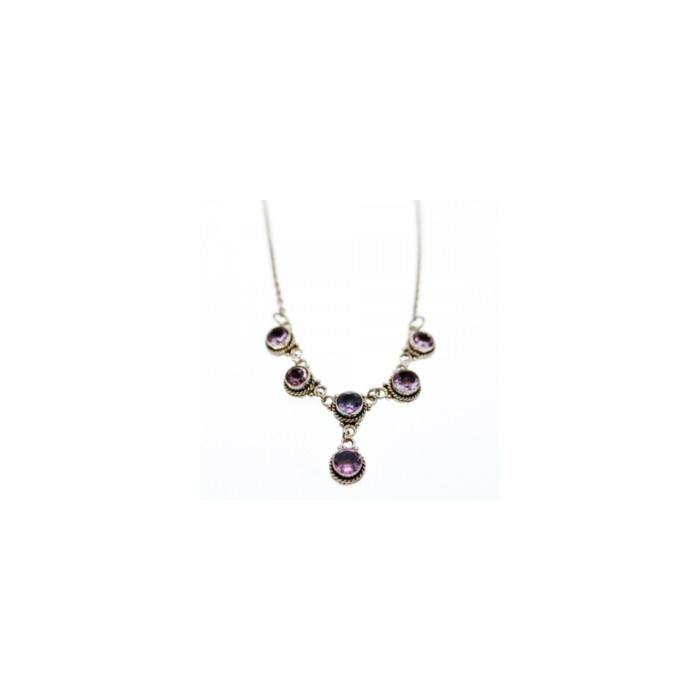 925 STERLING SILVER AMETHYST NECKLACE
