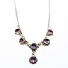 925 Sterling Silver Amethyst Necklace