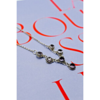 925 Sterling Silver Amethyst Necklace