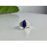925 Sterling Silver Blue Tourmaline Ring Size 6.5