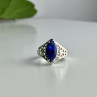925 Sterling Silver Blue Tourmaline Ring Size 6.5